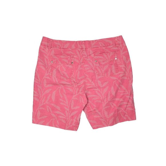 Croft & Barrow Women's Shorts Long Pink White Size 18 - Picture 11 of 11